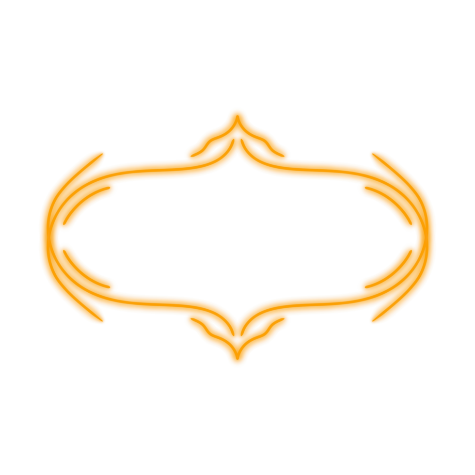 Orange Neon Frame png