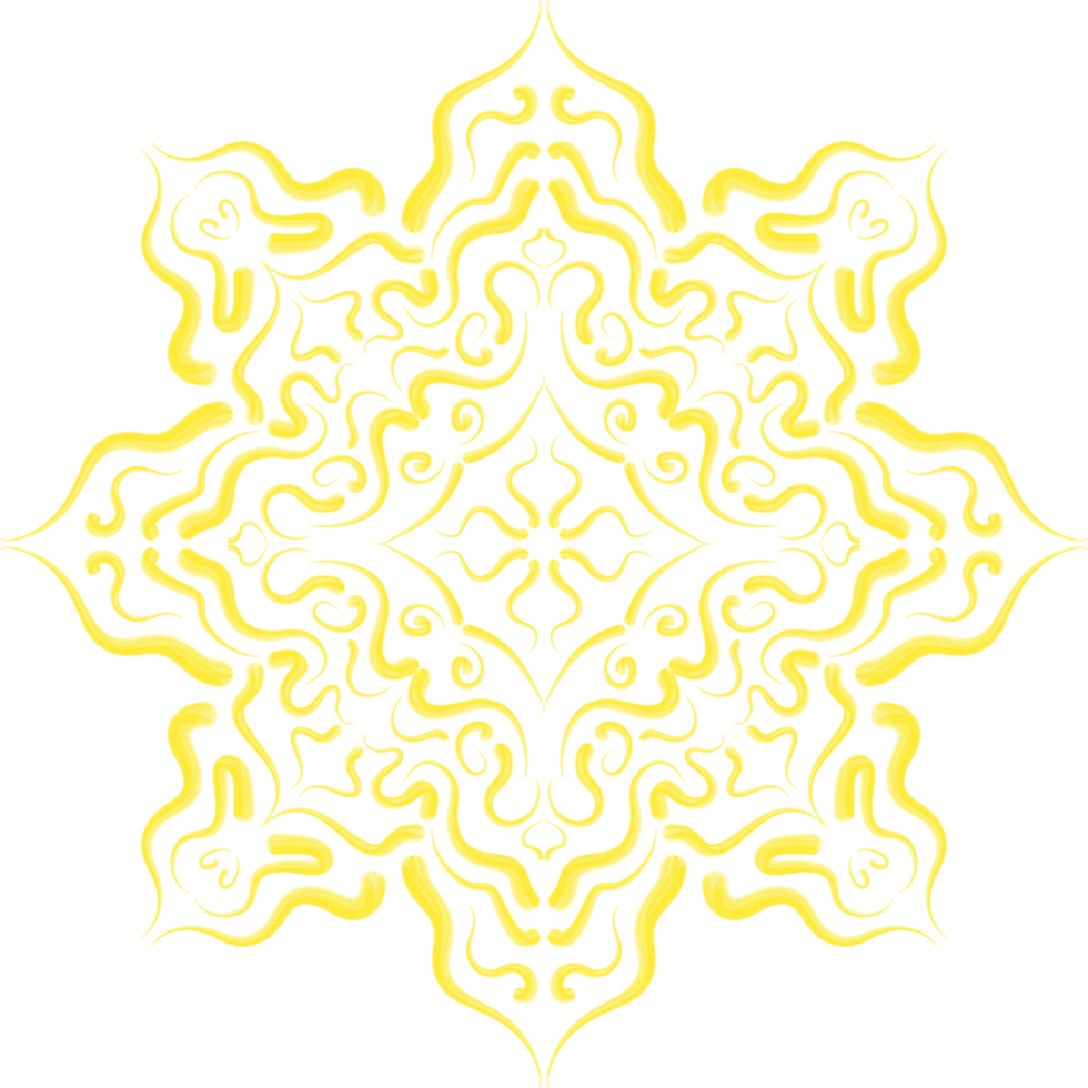 Abstract Floral Line Ornament png