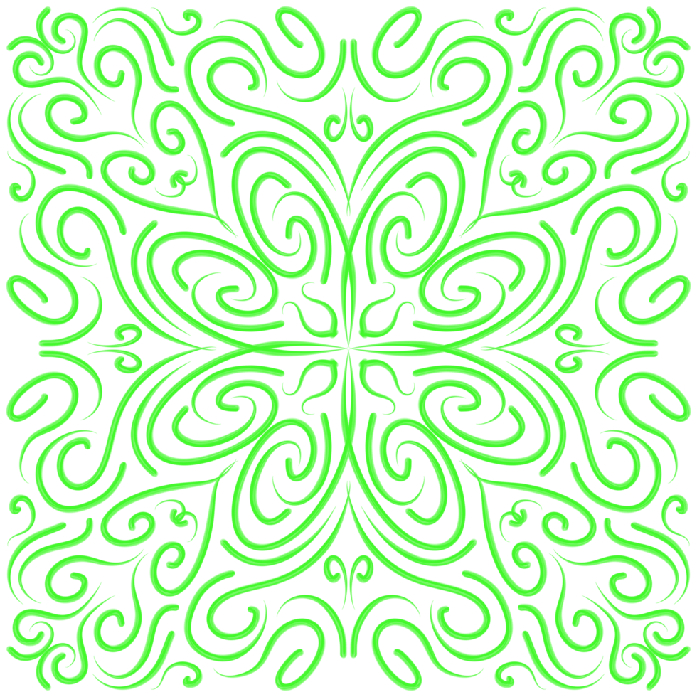 Floral Line Ornament Pattern png