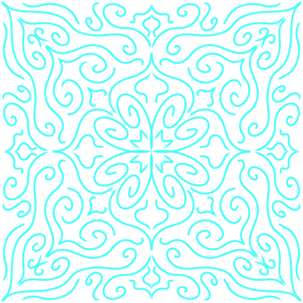 Cyan Islamic Pattern Background png