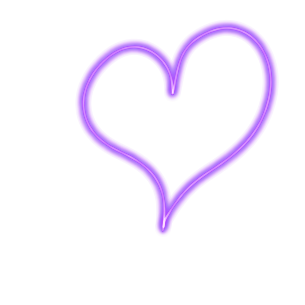 heart purple neon line png