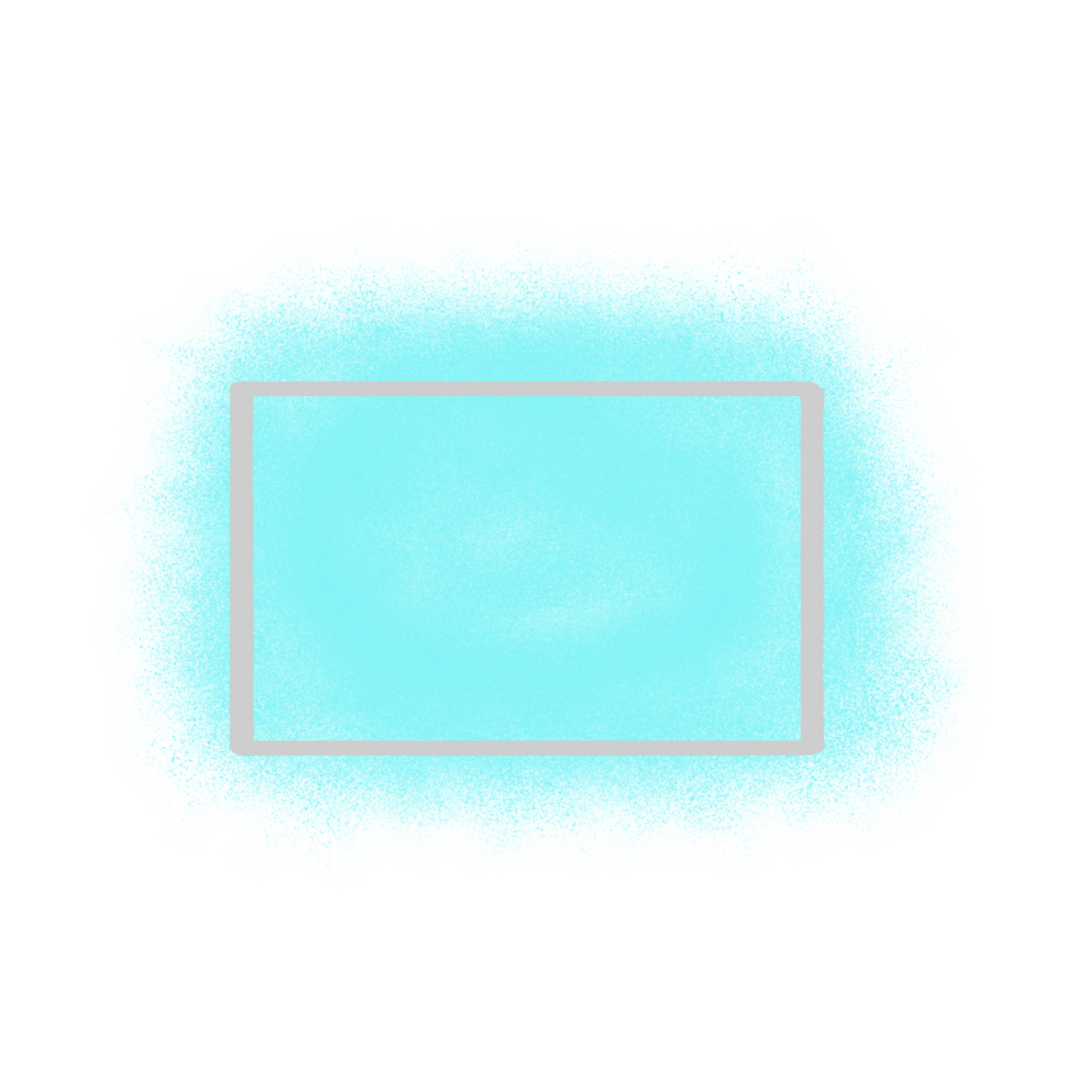 Cyan Grunge Brush Banner png