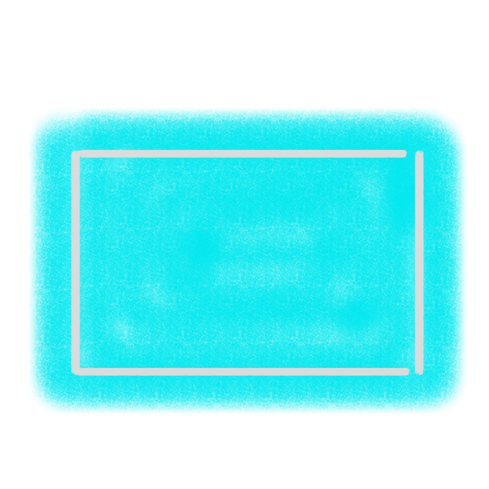 Cyan Grunge Brush Banner png