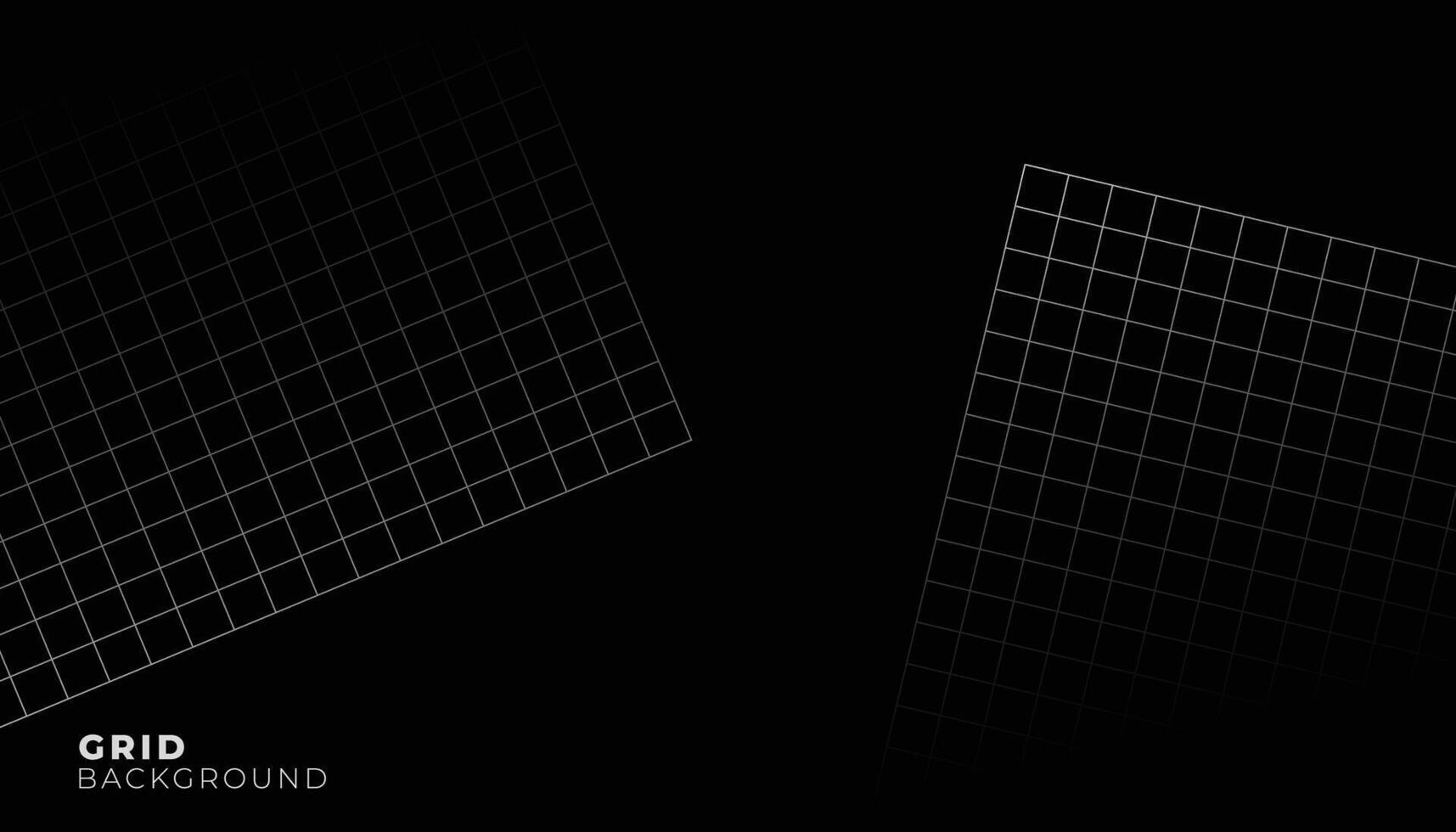 abstract geometric white grid wires in black background vector