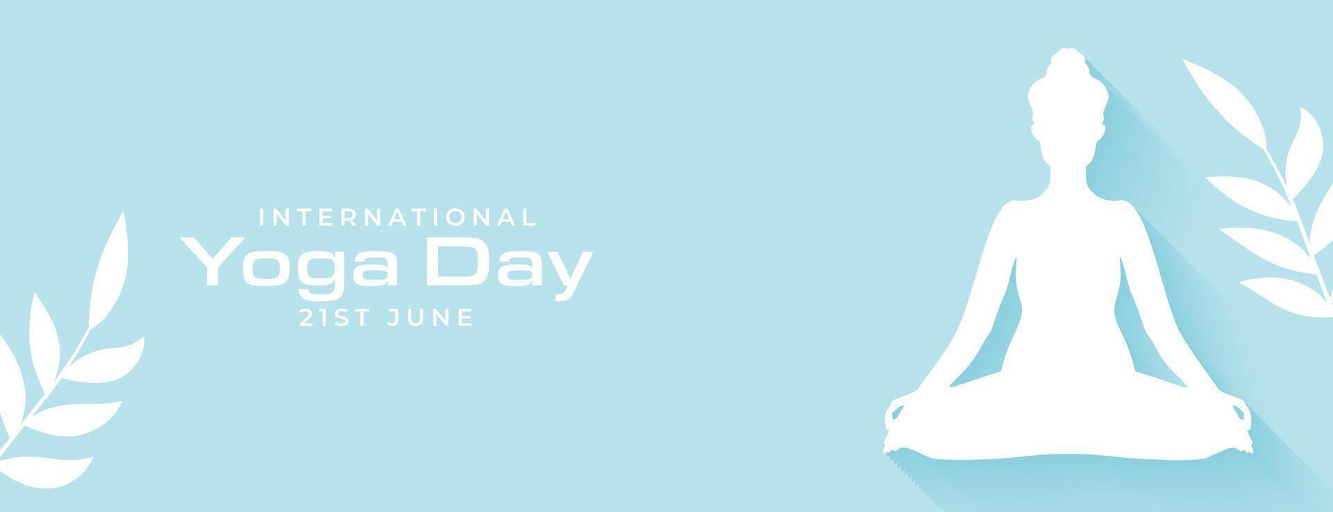 nice international yoga day banner for inner peace vector