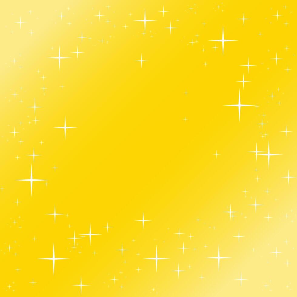 elegant sparkling stars yellow background design vector