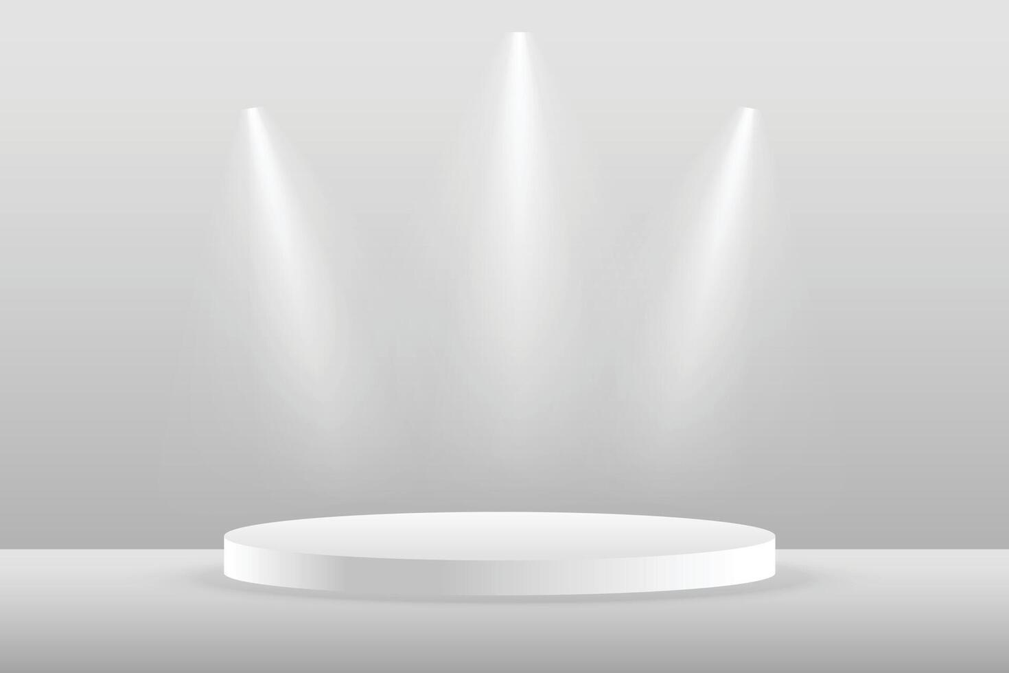 round shape 3d pedestal background with spot light effect for object promotion vector