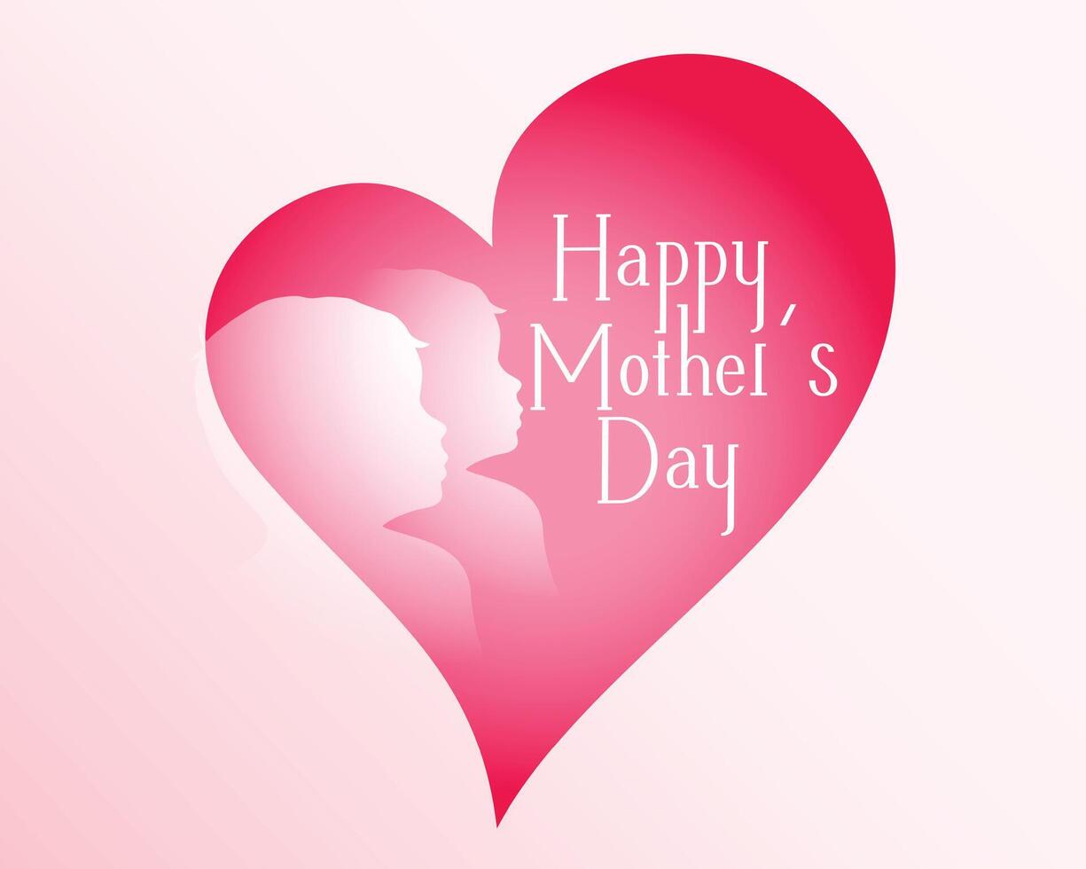 happy mothers day greeting card design vector