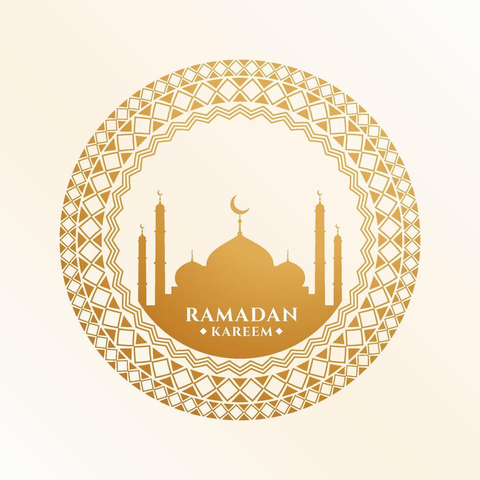 islamic ramadan kareem and eid mubarak festival greeting design vector