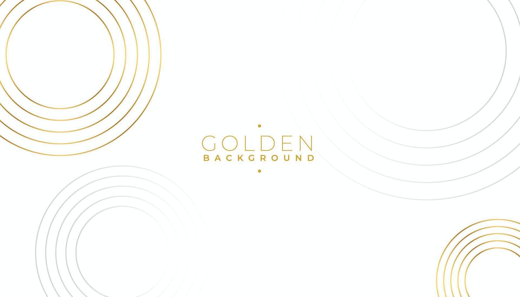 white and golden backdrop banner with geometric round shape vector