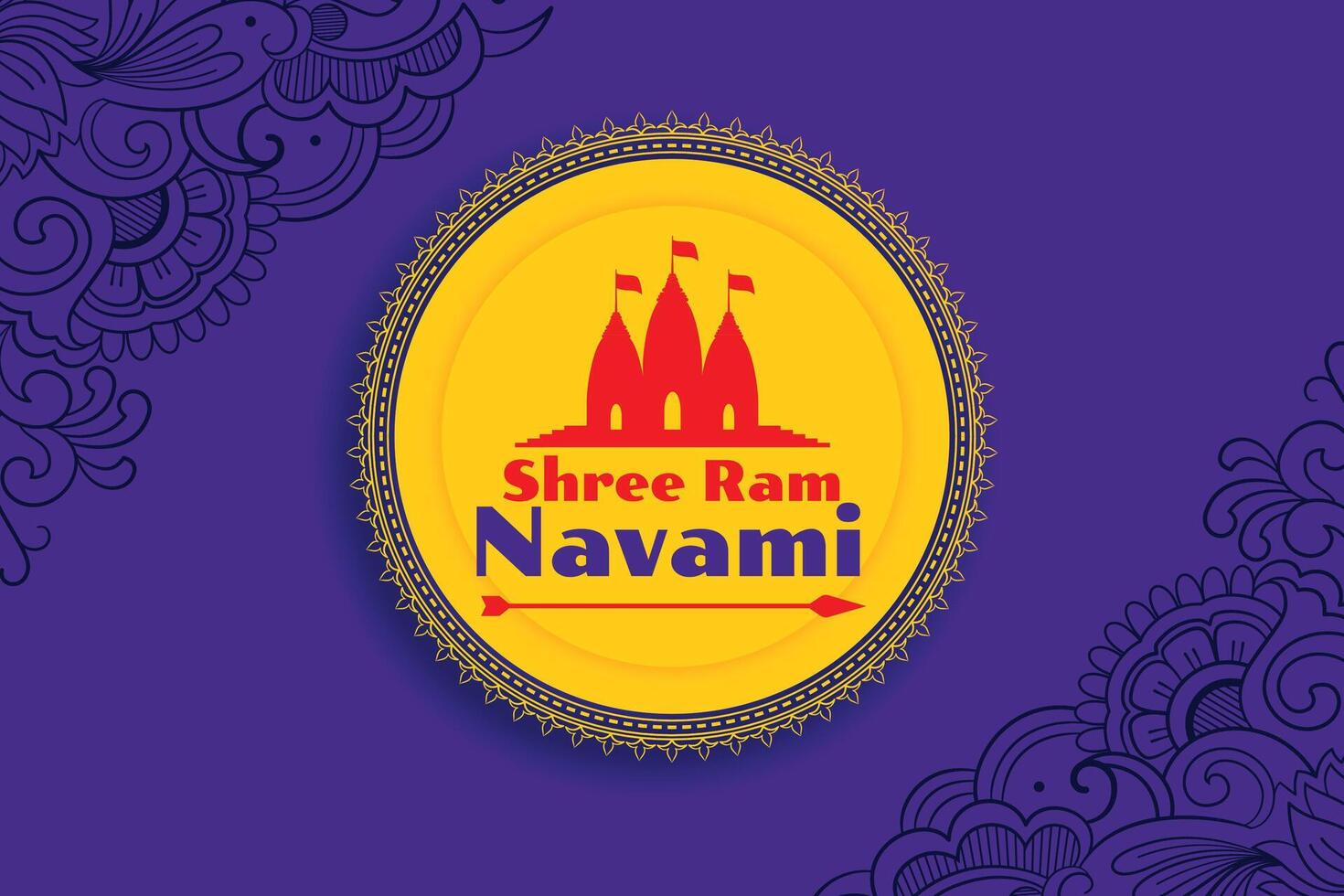 contento RAM navami festival deseos antecedentes vector