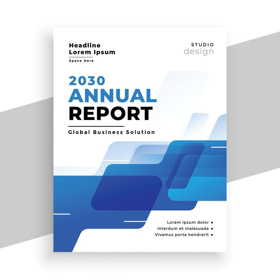 business annual report cover page a company booklet vector