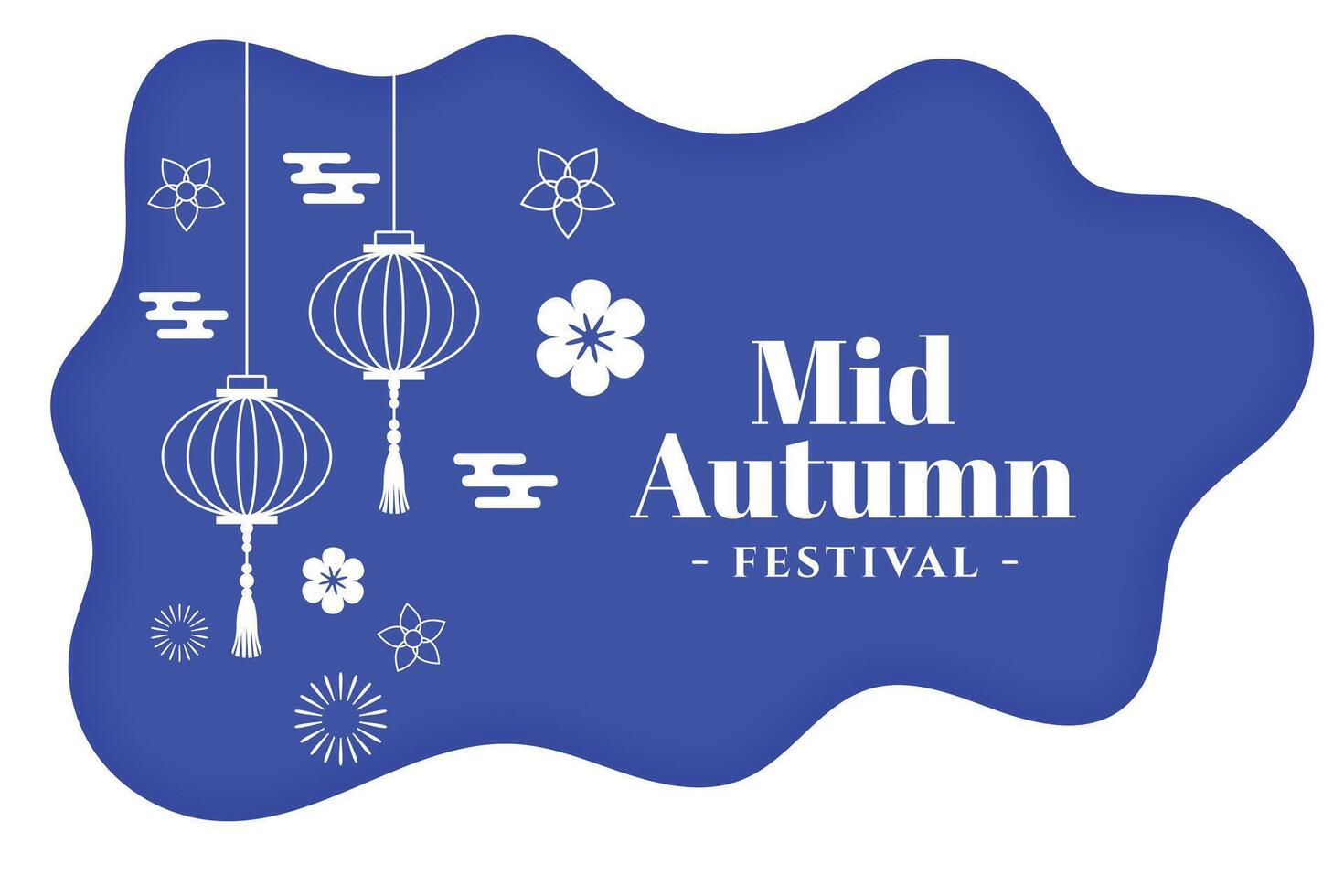 happy mid autumn event card for the chinese and korean festivals vector
