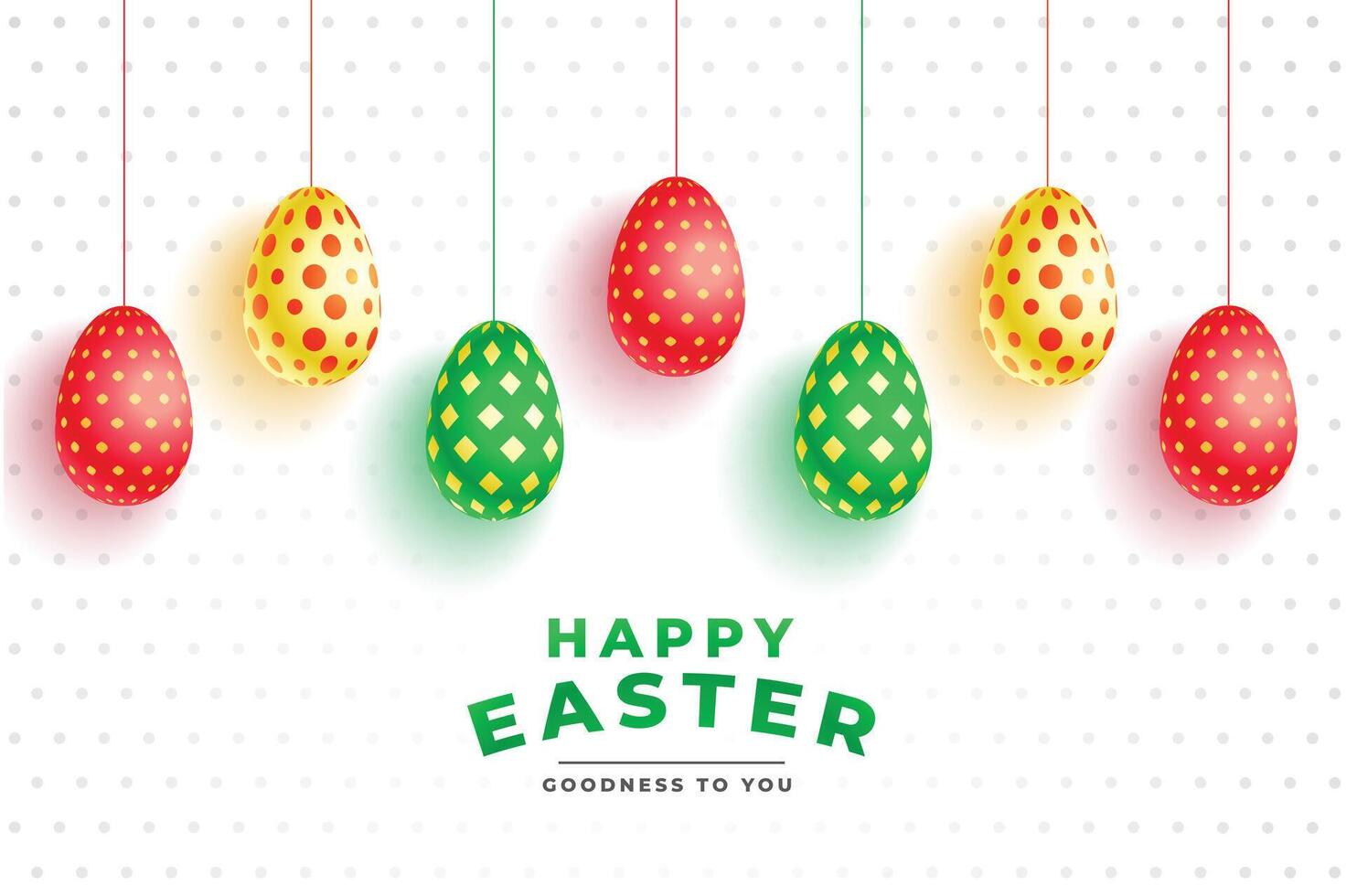 colorful pattern 3d eggs for easter day vector