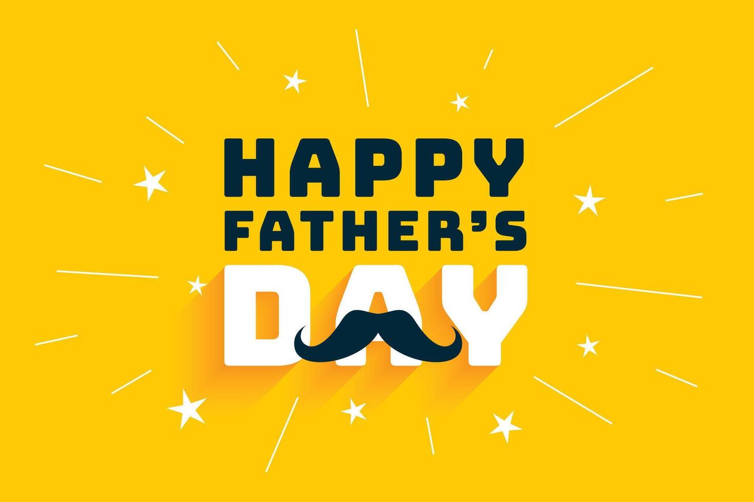 celebrar del padre día especial evento con Bigote diseño vector