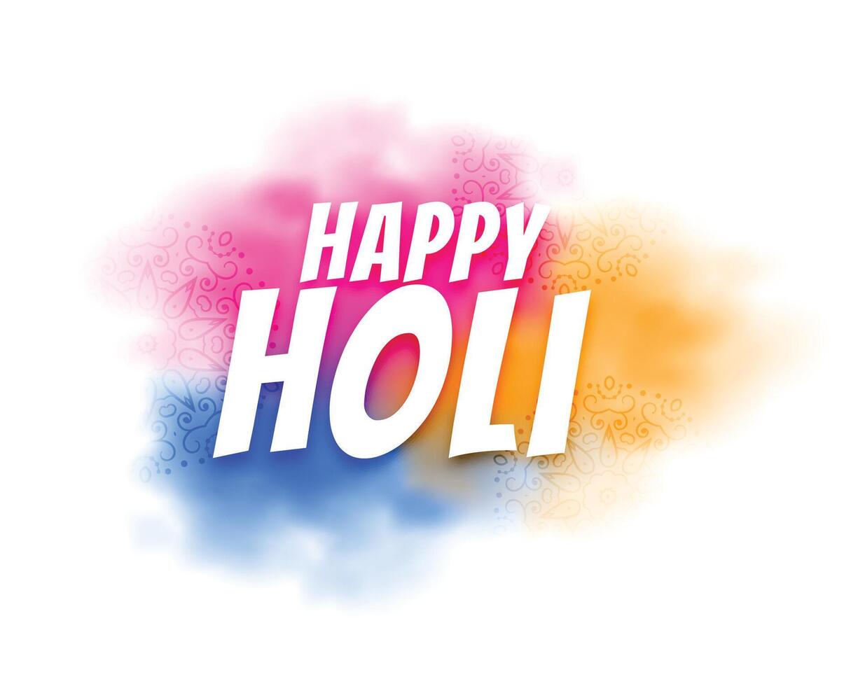 happy holi background with colorful powder gulaal rang color vector