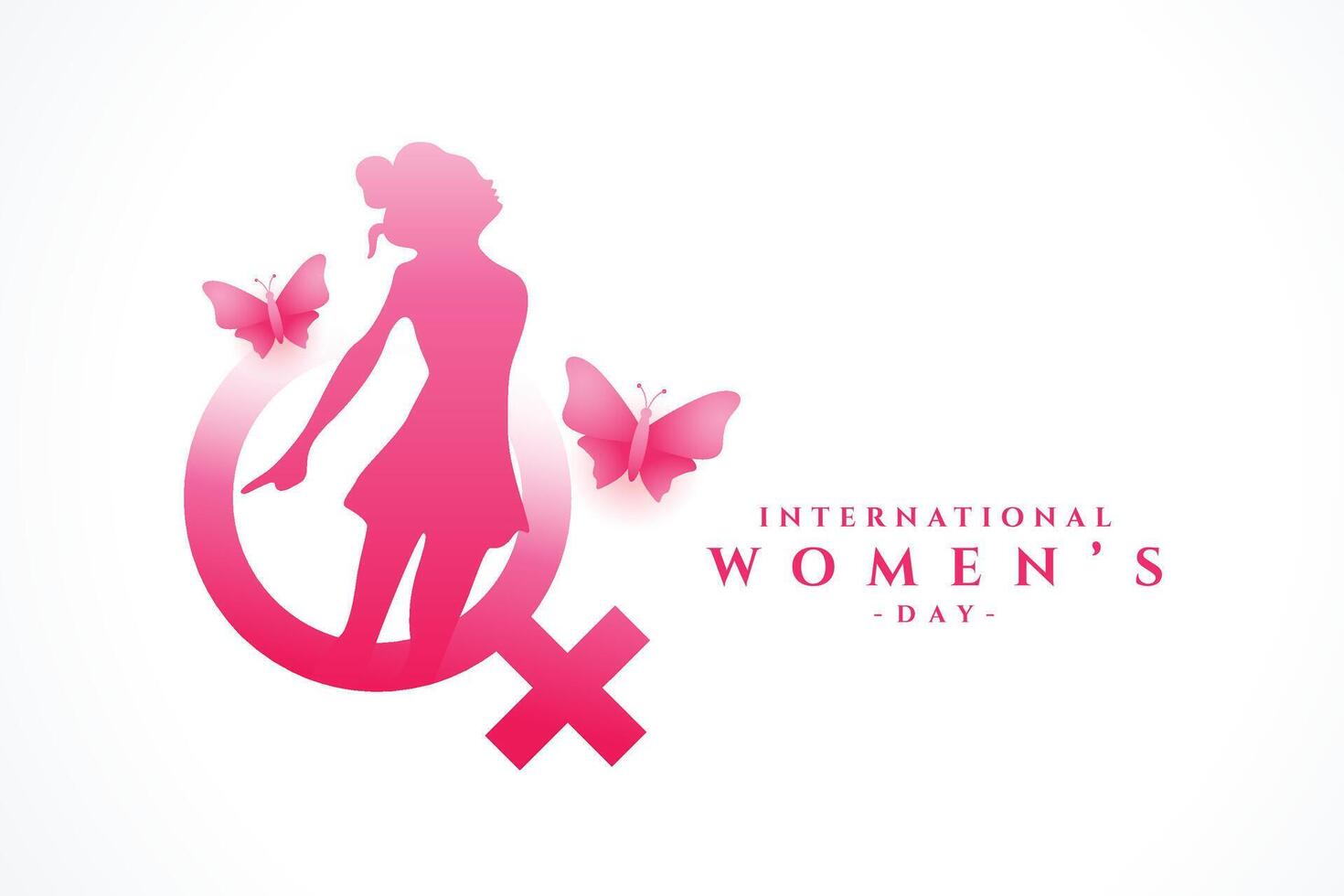 international womens day holiday card with gender sign design vector