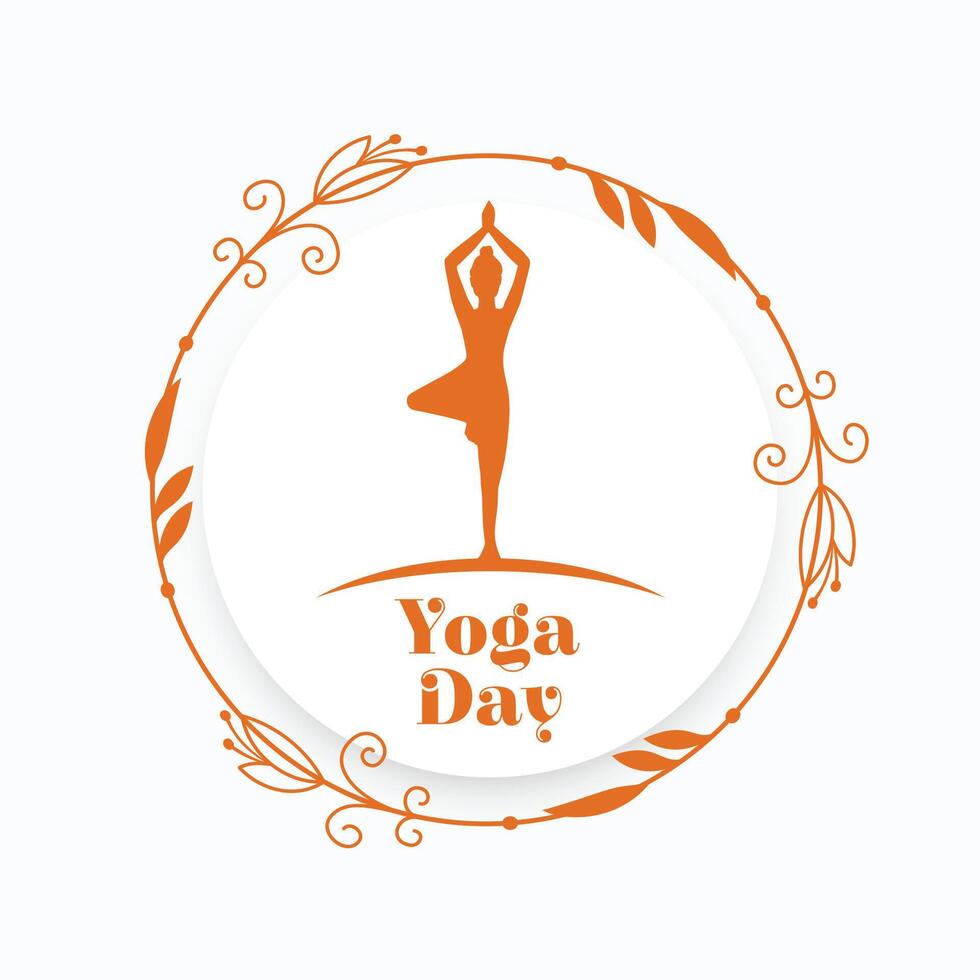 international yoga day celebration background for peace and calm vector