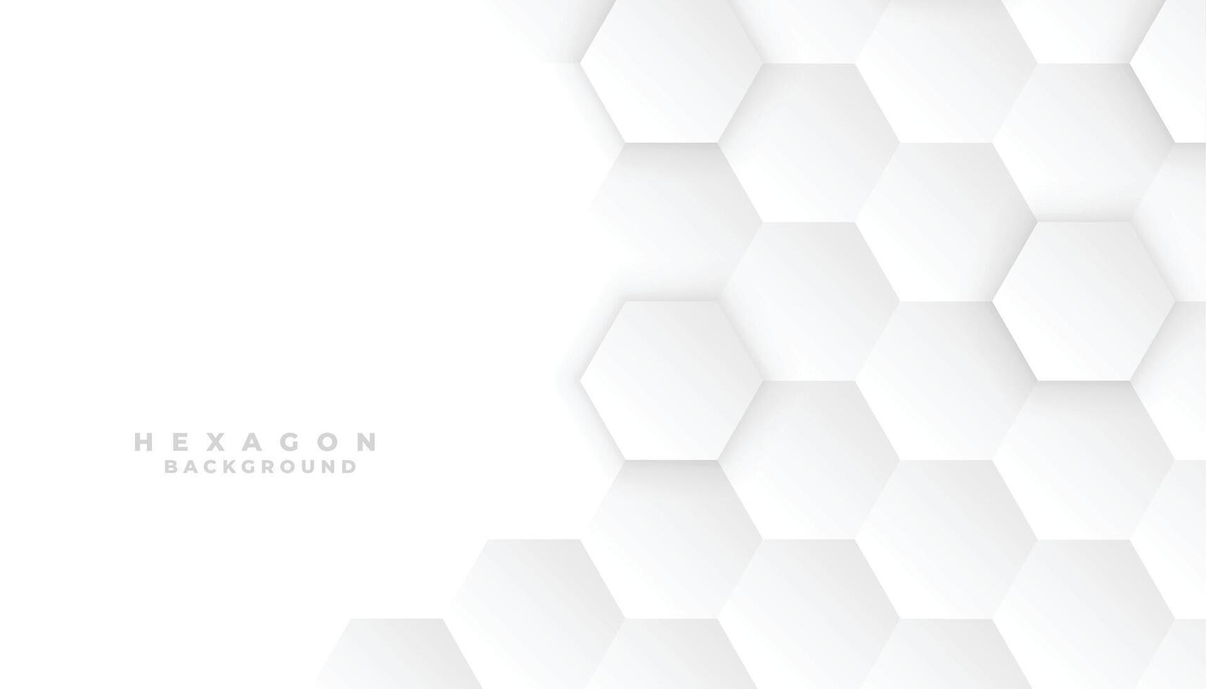 3d style modern hexagonal pattern white background for business backdrop vector