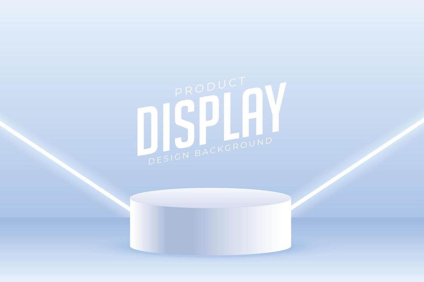 3d podium platform background for product display with glowing lines vector