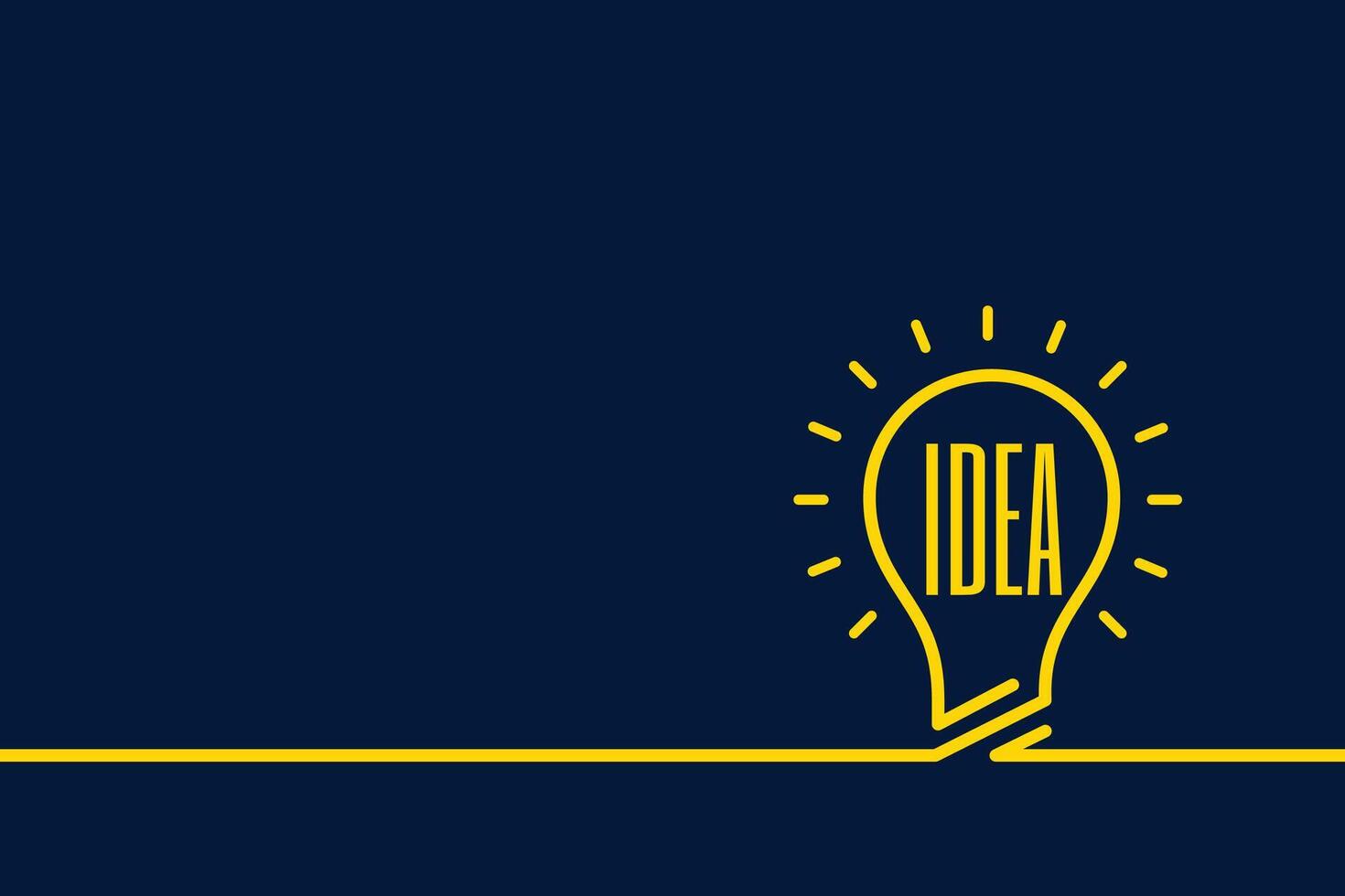 solution thinking idea concept with light bulb and text space vector