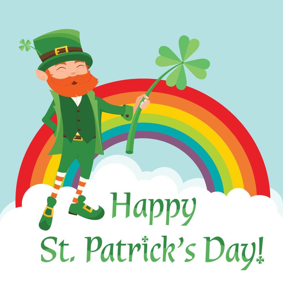 Happy St. Patrick's Day vector illustration card