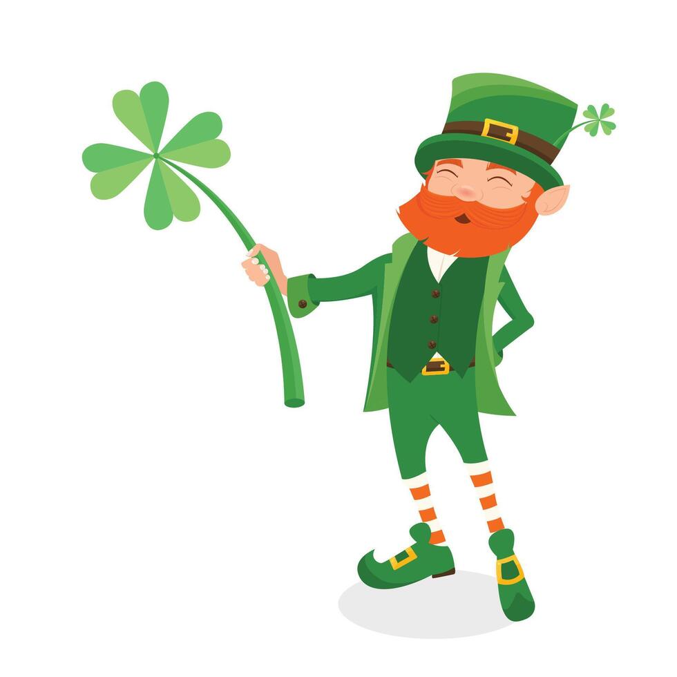 Leprechaun cartoon character St. Patrick's day vector graphic