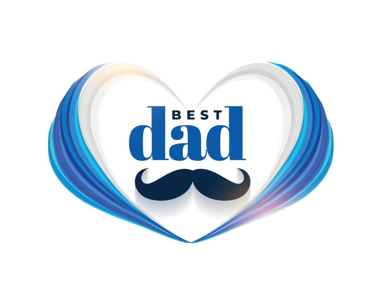 encantador contento del padre día deseos antecedentes con Bigote diseño vector