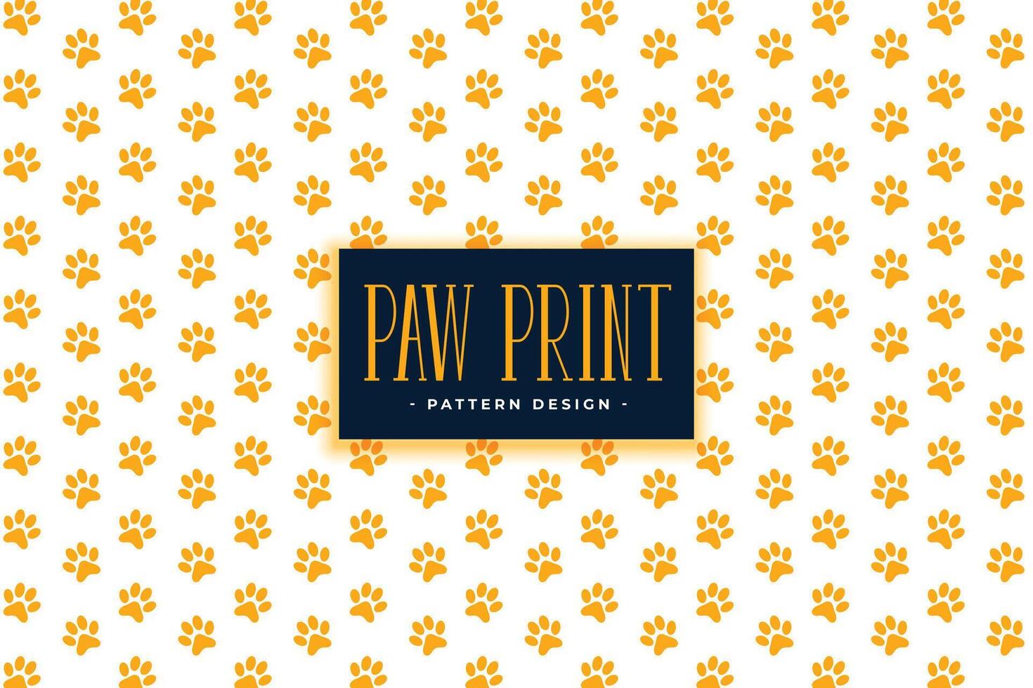 cute kitten paw print pattern background vector