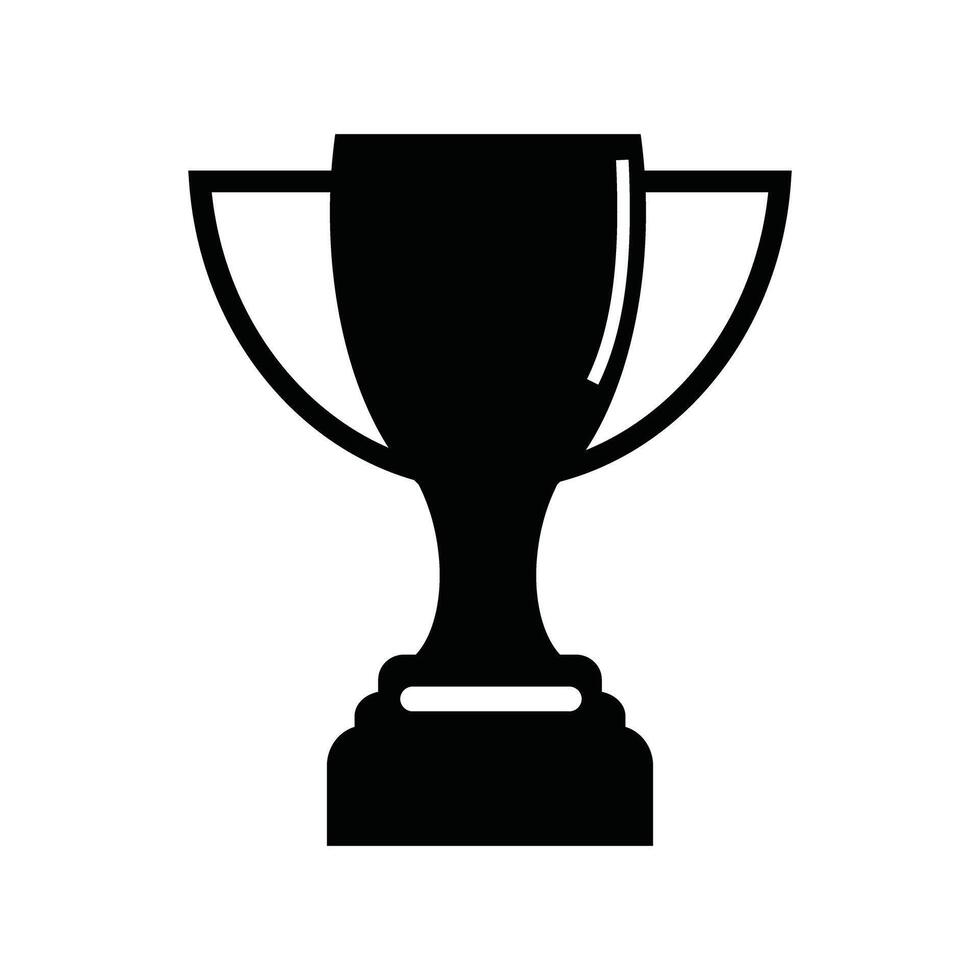 trophy cup icon over white background, silhouette style, vector illustration. resources graphic element design. Vector illustration with an educational theme.
