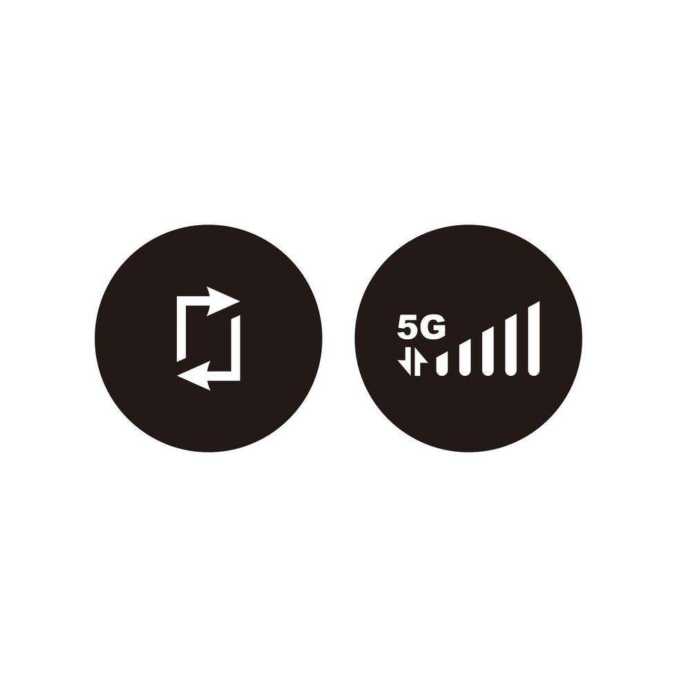 Vector icon 5G and 5G signal. Flat design style. resources graphic element design. Vector illustration with application and technology UI themes