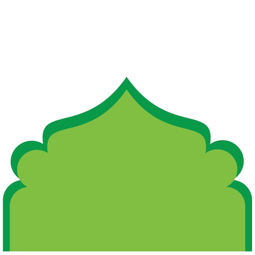 Green frame on a white background. Vector illustration for your design. resources graphic element design. Vector illustration with a religious theme celebrating Islamic holidays