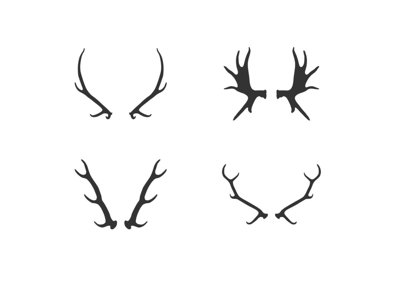 Deer Hunter Heads set vector