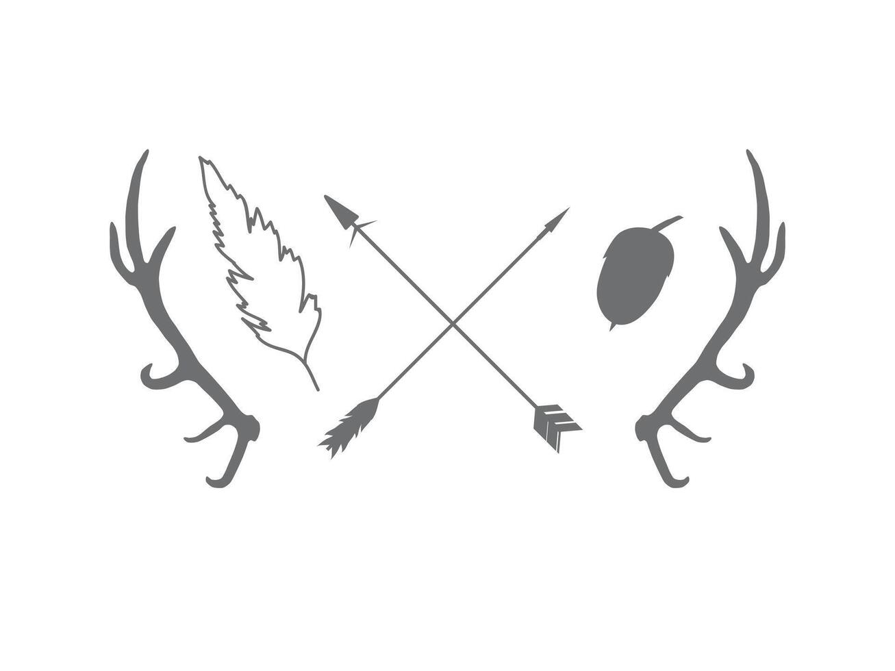 Deer Hunter Heads set vector