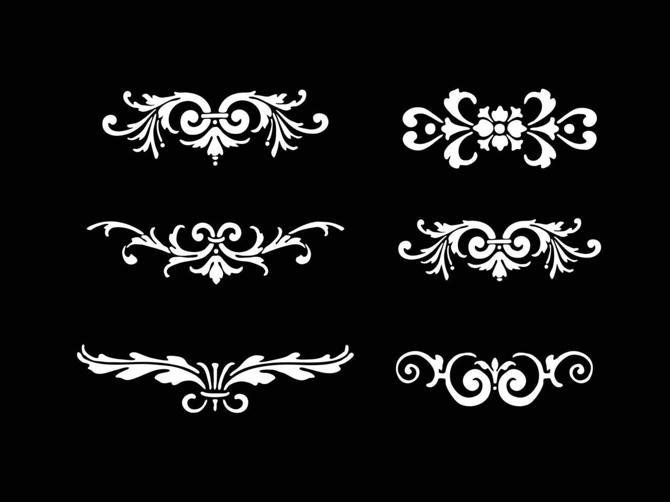 esta imagen es un conjunto de Clásico decorativo ornamento fronteras y página divisores Clásico decorativo ornamento fronteras y página divisores Clásico decorativo ornamento fronteras y página divisores vector