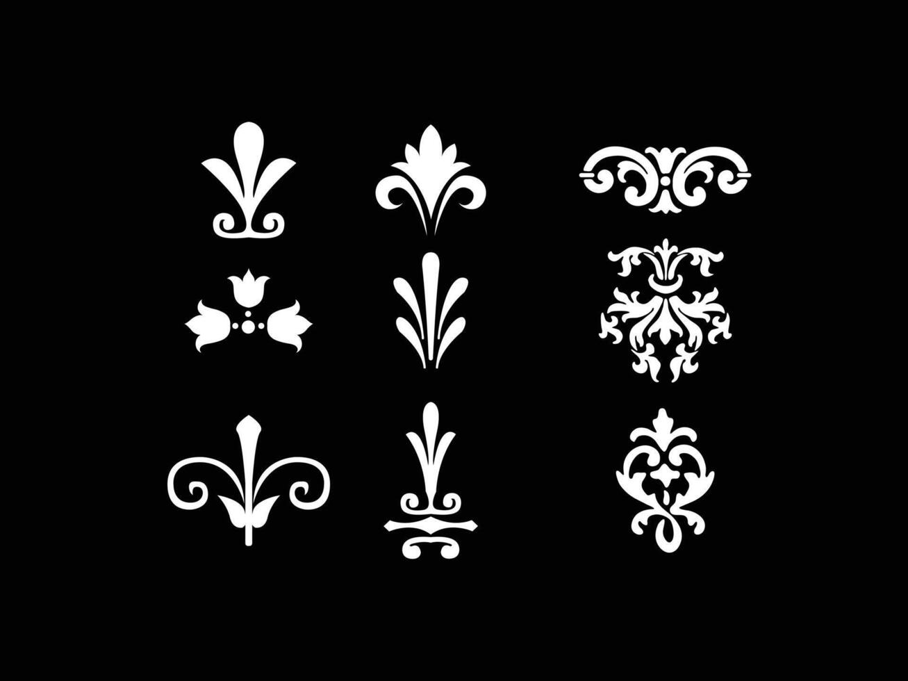 esta imagen es un conjunto de Clásico decorativo ornamento fronteras y página divisores Clásico decorativo ornamento fronteras y página divisores Clásico decorativo ornamento fronteras y página divisores vector