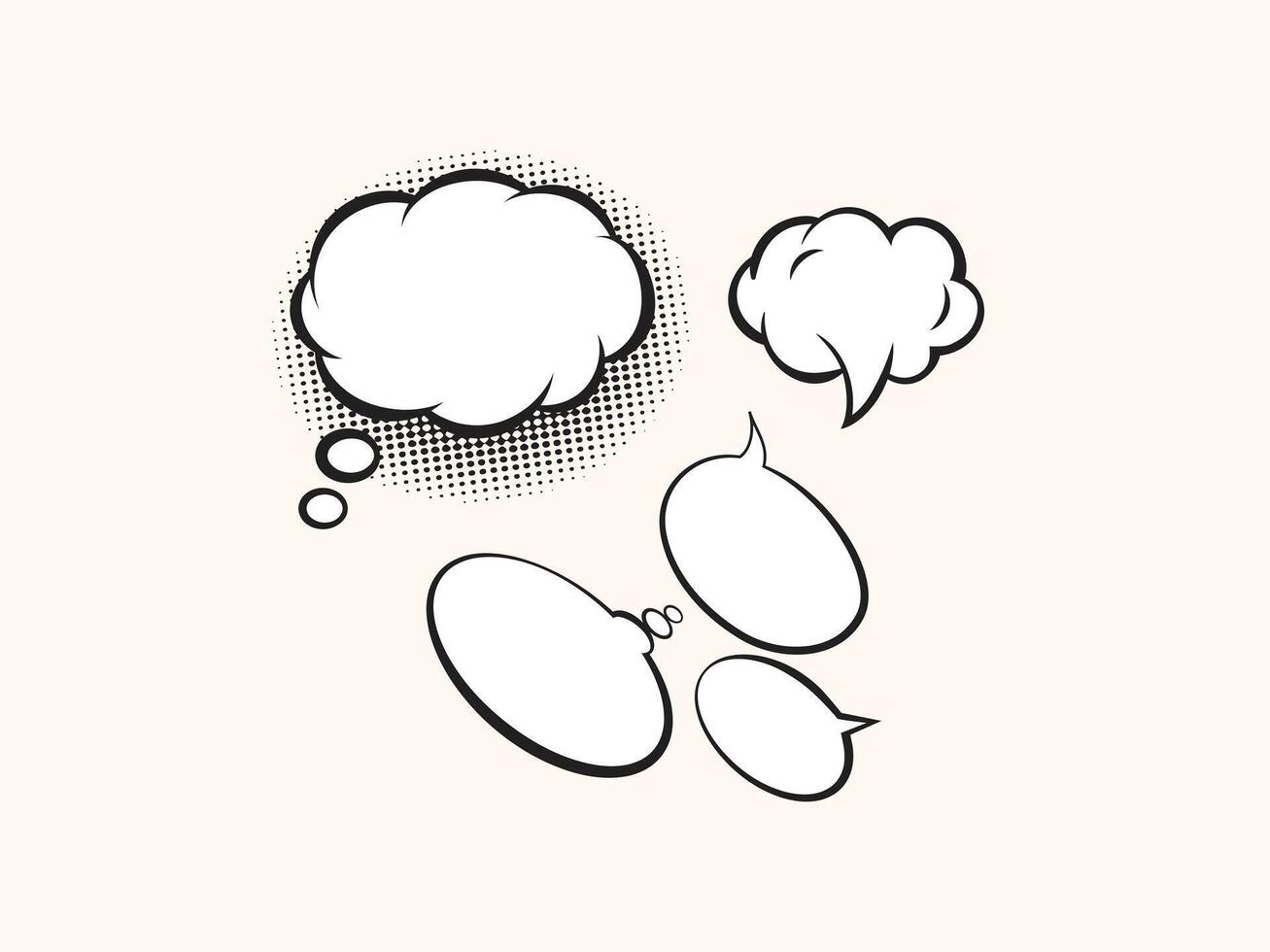 cómic habla burbujas en un cómic tira fondo, vector ilustración