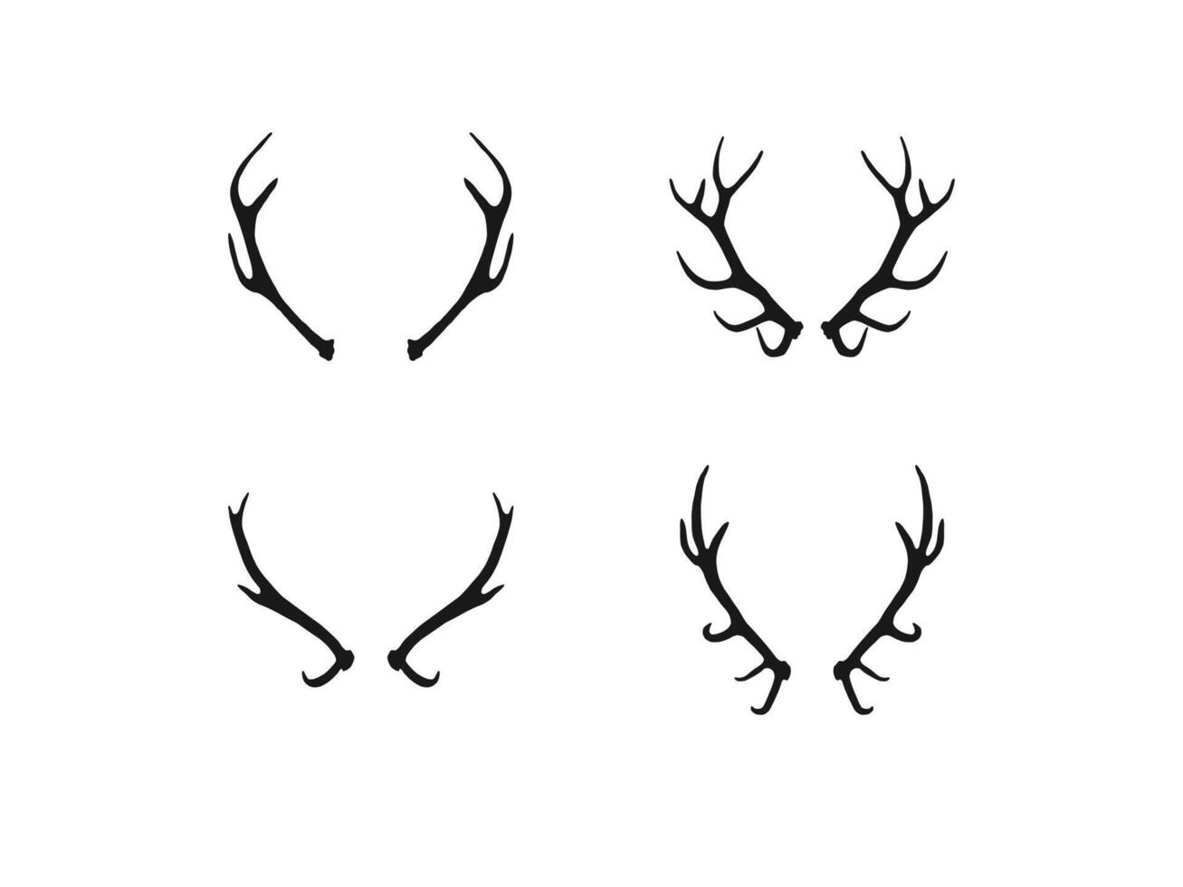 Deer Hunter Heads set vector