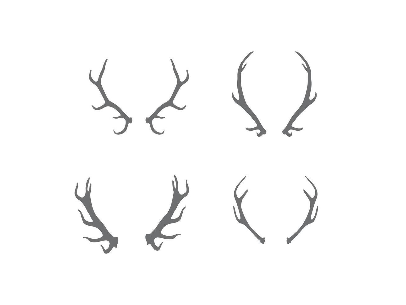 Deer Hunter Heads set vector