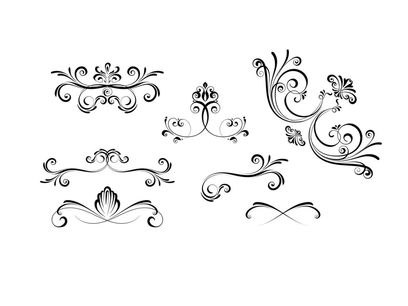 esta imagen es un conjunto de Clásico decorativo ornamento fronteras y página divisores Clásico decorativo ornamento fronteras y página divisores Clásico decorativo ornamento fronteras y página divisores vector