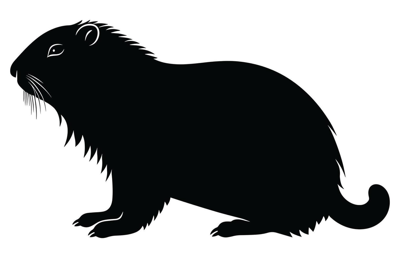 marmota caminando silueta diseño, marmota caminando negro vector diseño ,