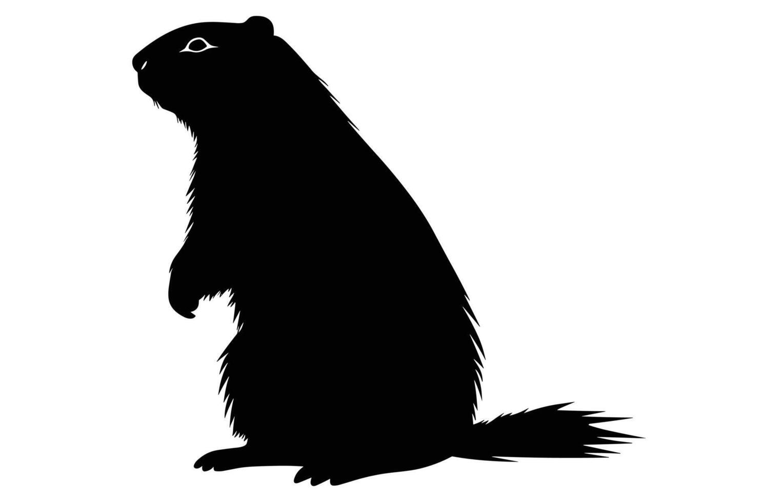 Groundhog silhouette design, groundhog black vector design ,groundhog marmot silhouette.