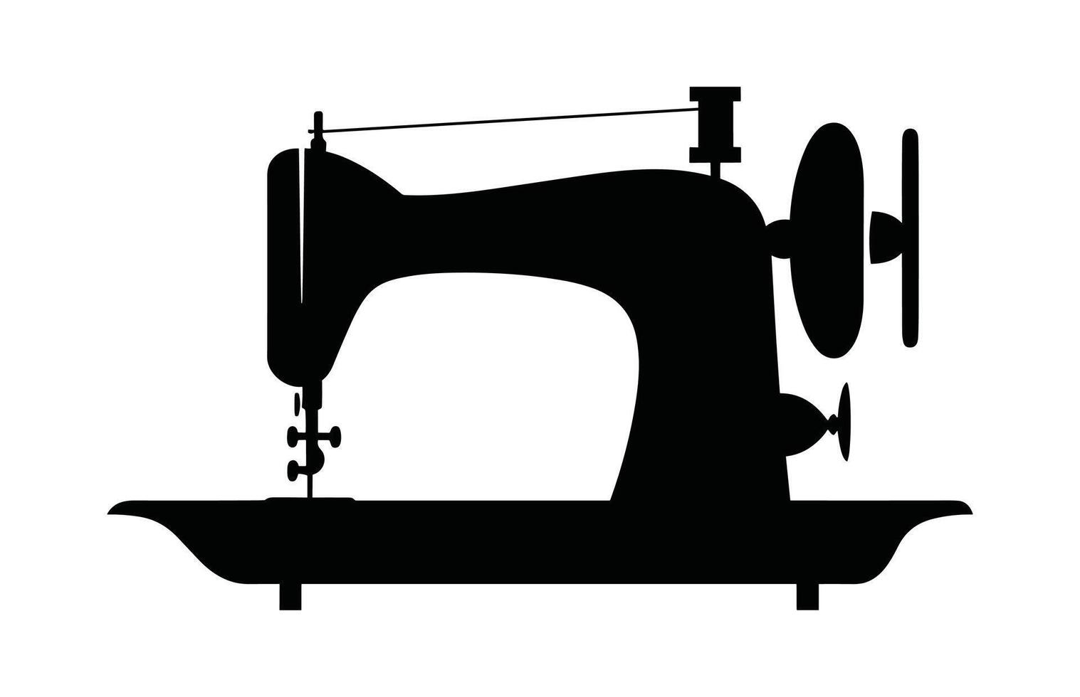 de coser máquina vector ilustración, de coser logo taller, manual coser, de coser máquina silueta icono,