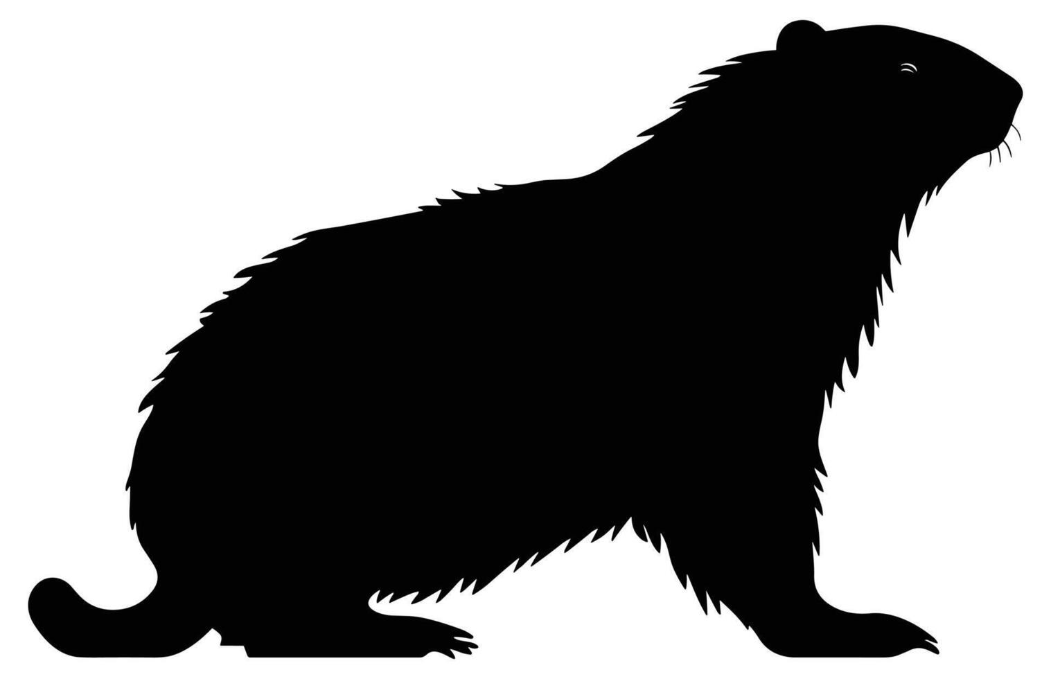 Groundhog Walking silhouette design, groundhog Walking black vector design ,