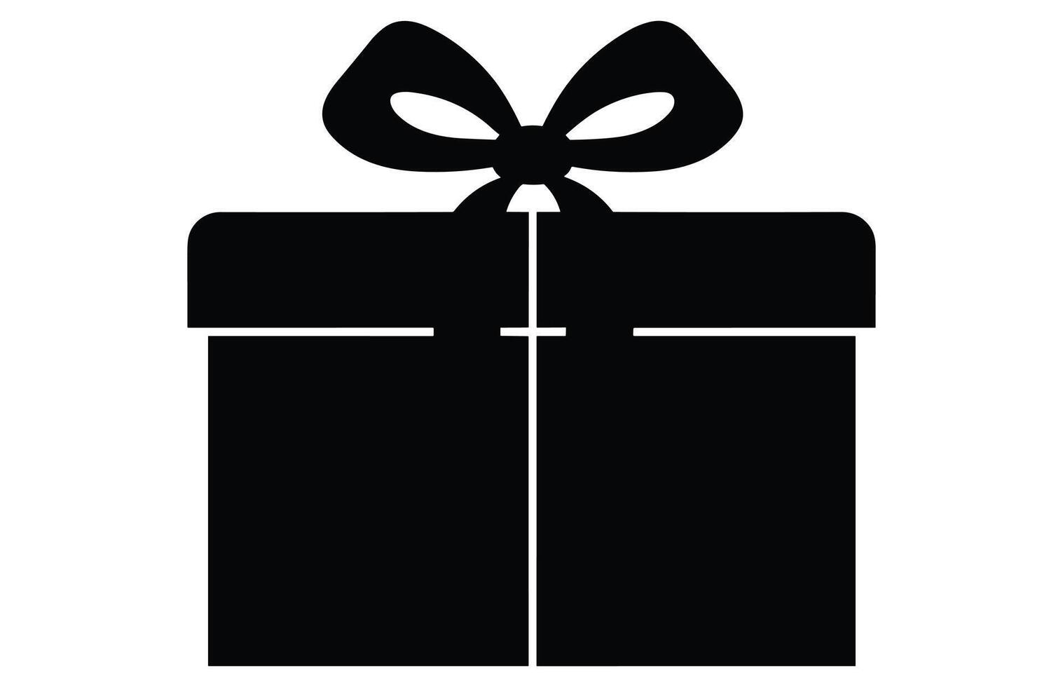 present silhouettes, Present gift box icon. Vector isolated elements.