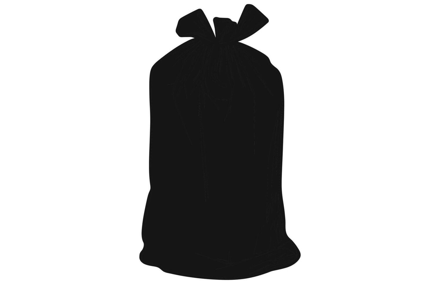 basura bolso silueta icono, paquetes con basura vector ilustración de grande negro el plastico bolsas.