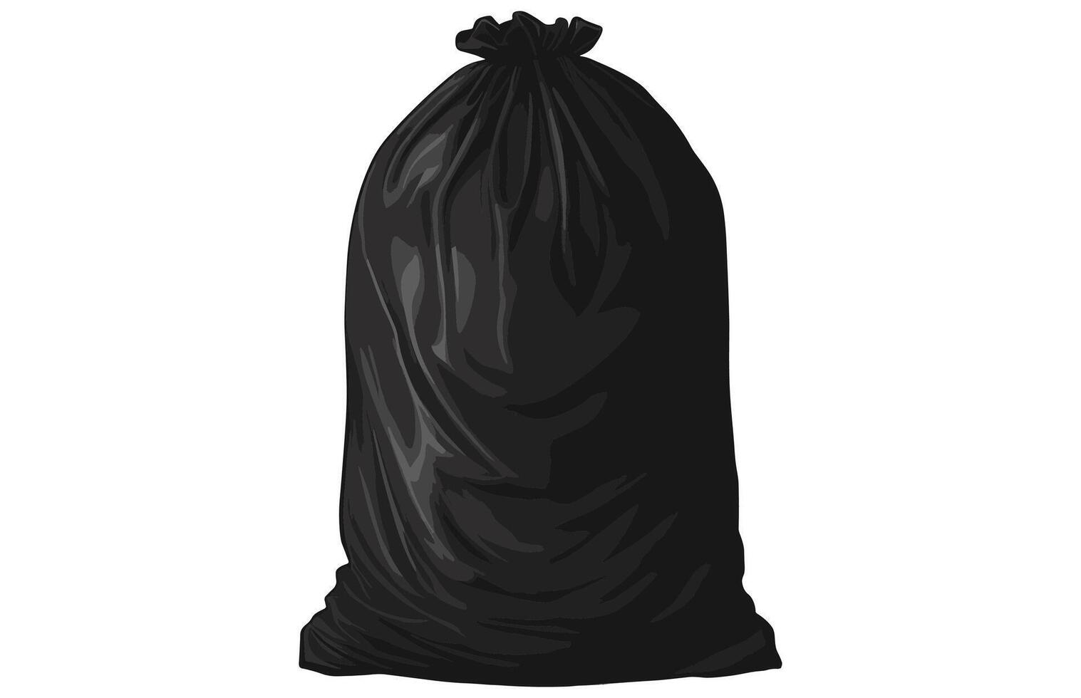 Rubbish bag silhouette icon,Packages with garbage vector illustration of big black plastic bags.