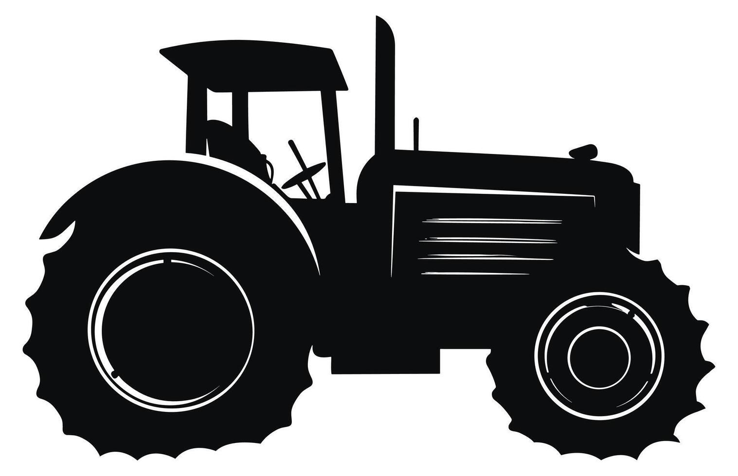 Steampunk Tractor Silhouette, Tractors Vector Silhouette,Tractor Silhouettes Modern and Antique,