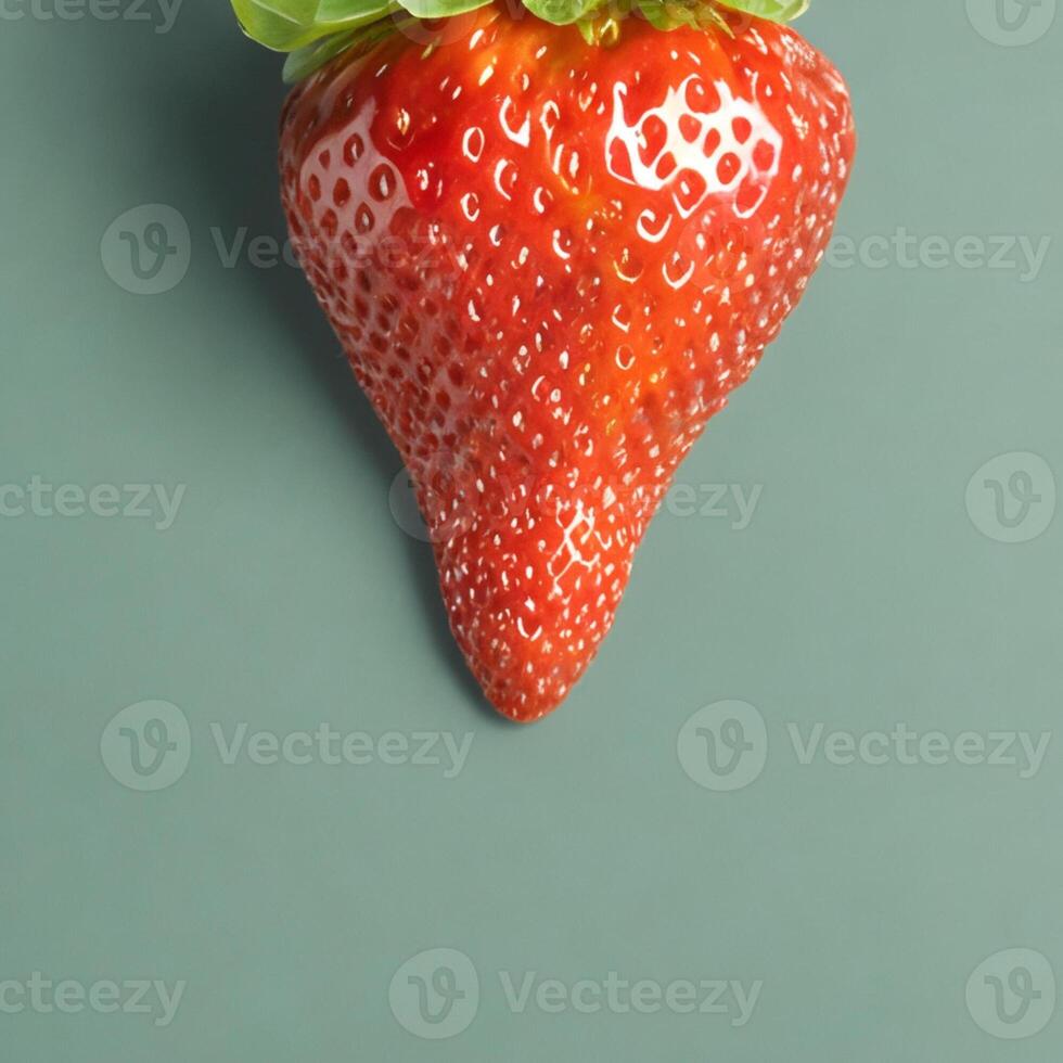 AI generated strawberry fruit isolated on a transparent background generative ai photo