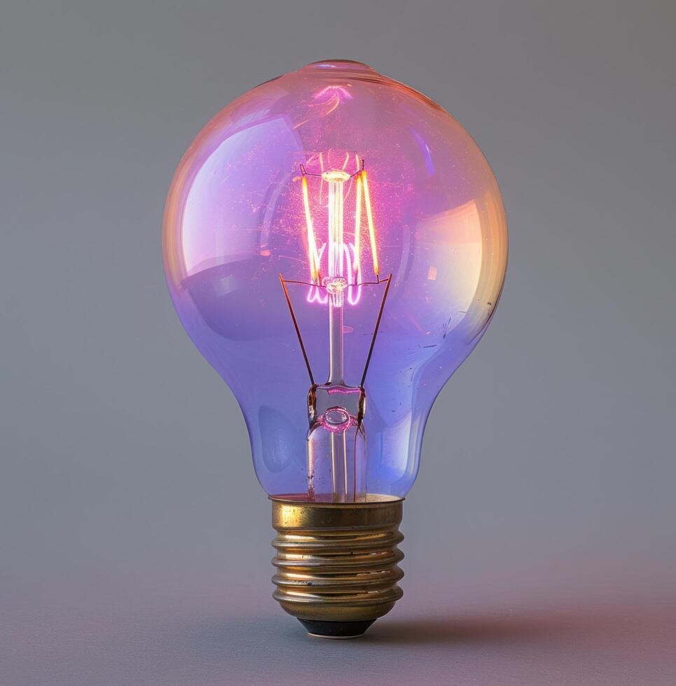 AI generated the light bulb on a white background photo